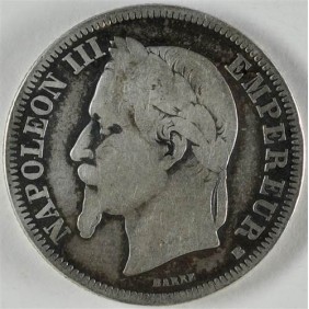 FRANCE 2 Francs 1868 BB AG