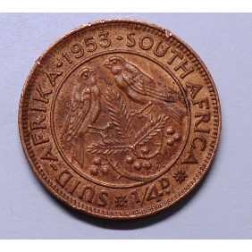 SOUTH AFRICA 1/4 Penny 1953