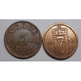NORWAY 5 Ore 1955