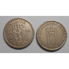 NORWAY 1 Krone 1956