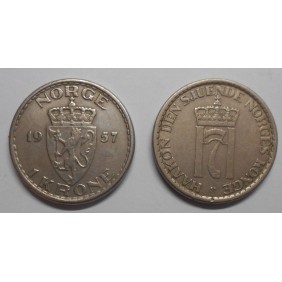 NORWAY 1 Krone 1957