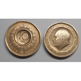 NORWAY 10 Kroner 1986