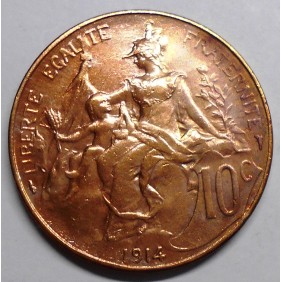 FRANCE 10 Centimes 1914