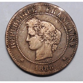 FRANCE 5 Centimes 1888A
