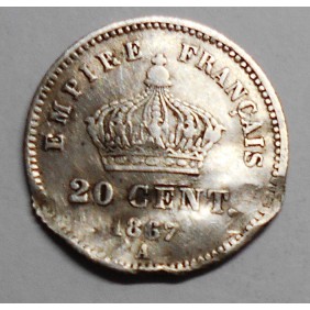 FRANCE 50 Centimes 1867A AG
