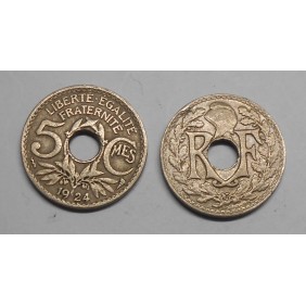 FRANCE 5 Centimes 1924 Poissy