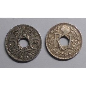 FRANCE 5 Centimes 1933