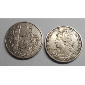 FRANCE 25 Centimes 1904