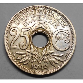 FRANCE 25 Centimes 1919