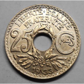 FRANCE 25 Centimes 1933