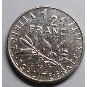 FRANCE 1/2 Franc 1977