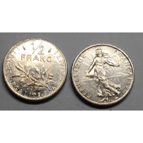 FRANCE 1/2 Franc 1986