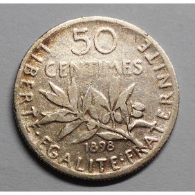 FRANCE 50 Centimes 1898 AG