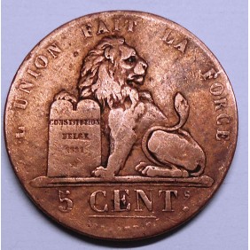 BELGIUM 5 Centimes 1837