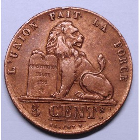 BELGIUM 5 Centimes 1856