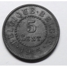 BELGIUM 5 Centimes 1915...