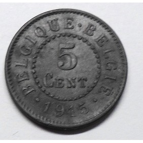 BELGIUM 5 Centimes 1915