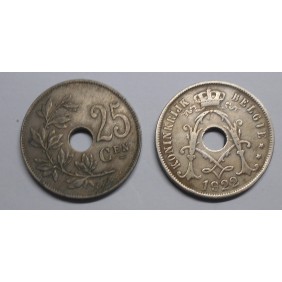 BELGIUM 25 Centimes 1922...