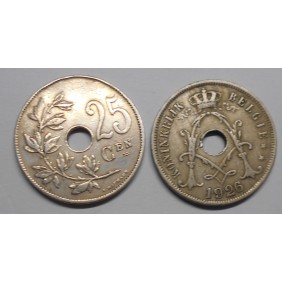BELGIUM 25 Centimes 1926...