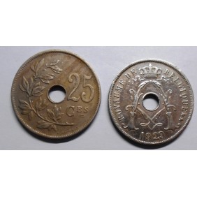 BELGIUM 25 Centimes 1929...
