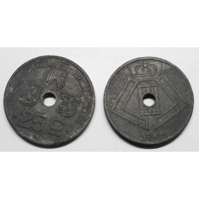 BELGIUM 25 Centimes 1943...