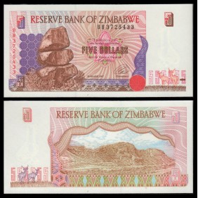 ZIMBABWE 5 Dollars 1997