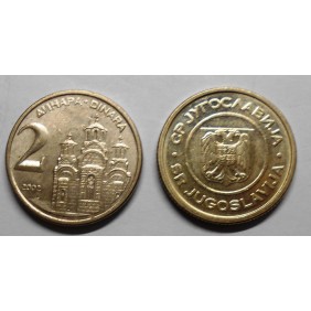 SERBIA 2 Dinara 2002