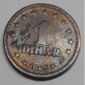 YUGOSLAVIA 1 Dinar 1945