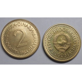 YUGOSLAVIA 2 Dinara 1985