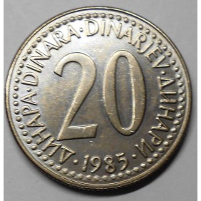 YUGOSLAVIA 20 Dinara 1985