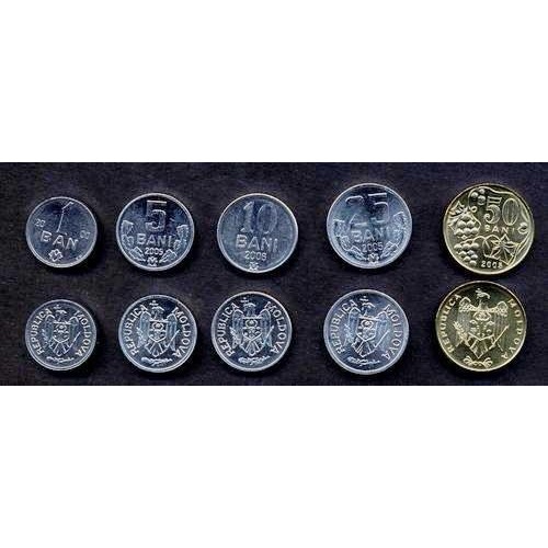 MOLDOVA Set 5 coins 1 5 10...