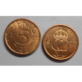 SWEDEN 5 Ore 1977