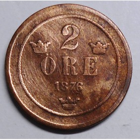 SWEDEN 2 Ore 1876