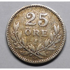 SWEDEN 25 Ore 1910 AG