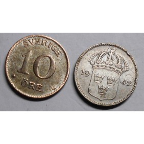 SWEDEN 10 Ore 1942 AG KM 780