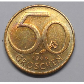 AUSTRIA 50 Groschen 1986