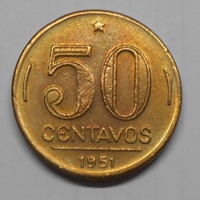 BRAZIL 50 Centavos 1951 E....