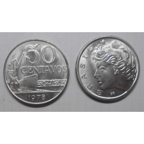 BRAZIL 50 Centavos 1978 Steel