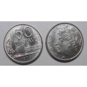 BRAZIL 50 Centavos 1979 Steel