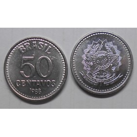 BRAZIL 50 Centavos 1988