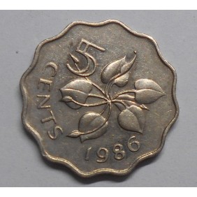 SWAZILAND 5 Cents 1986