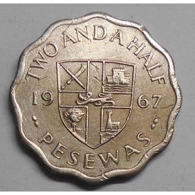 GHANA 2 1/2 Pesewas 1967