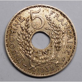 FRENCH INDOCHINA 5 Cents 1939