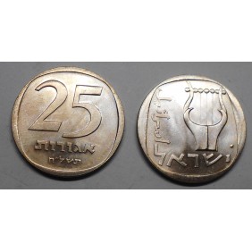 ISRAEL 25 Agorot 1978 Nickel