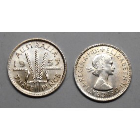AUSTRALIA 3 Pence 1957 AG