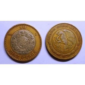 MEXICO 10 Pesos 2004 Aztec...