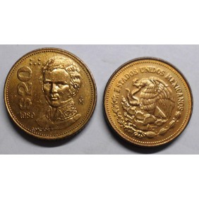 MEXICO 20 Pesos 1989 Victoria
