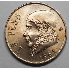 MEXICO 1 Peso 1981 Open 8