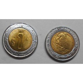MEXICO 1 Peso 1997 Bimetallic