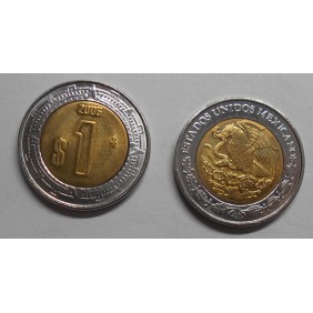 MEXICO 1 Peso 2006 Bimetallic